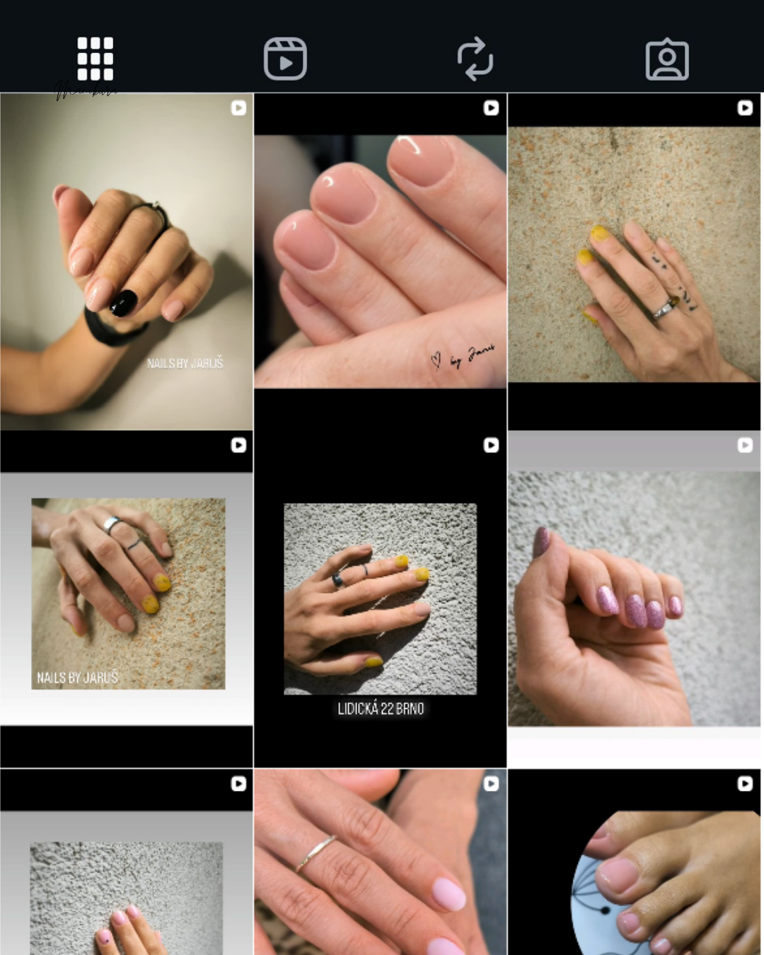 IG profil nehtové studio